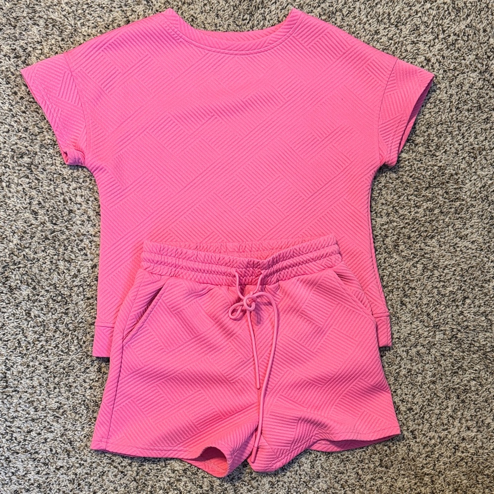 Pink Shorts and Top Set